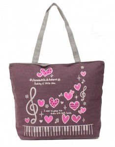 kysma-canvas-strandtas-music-and-heart-paars